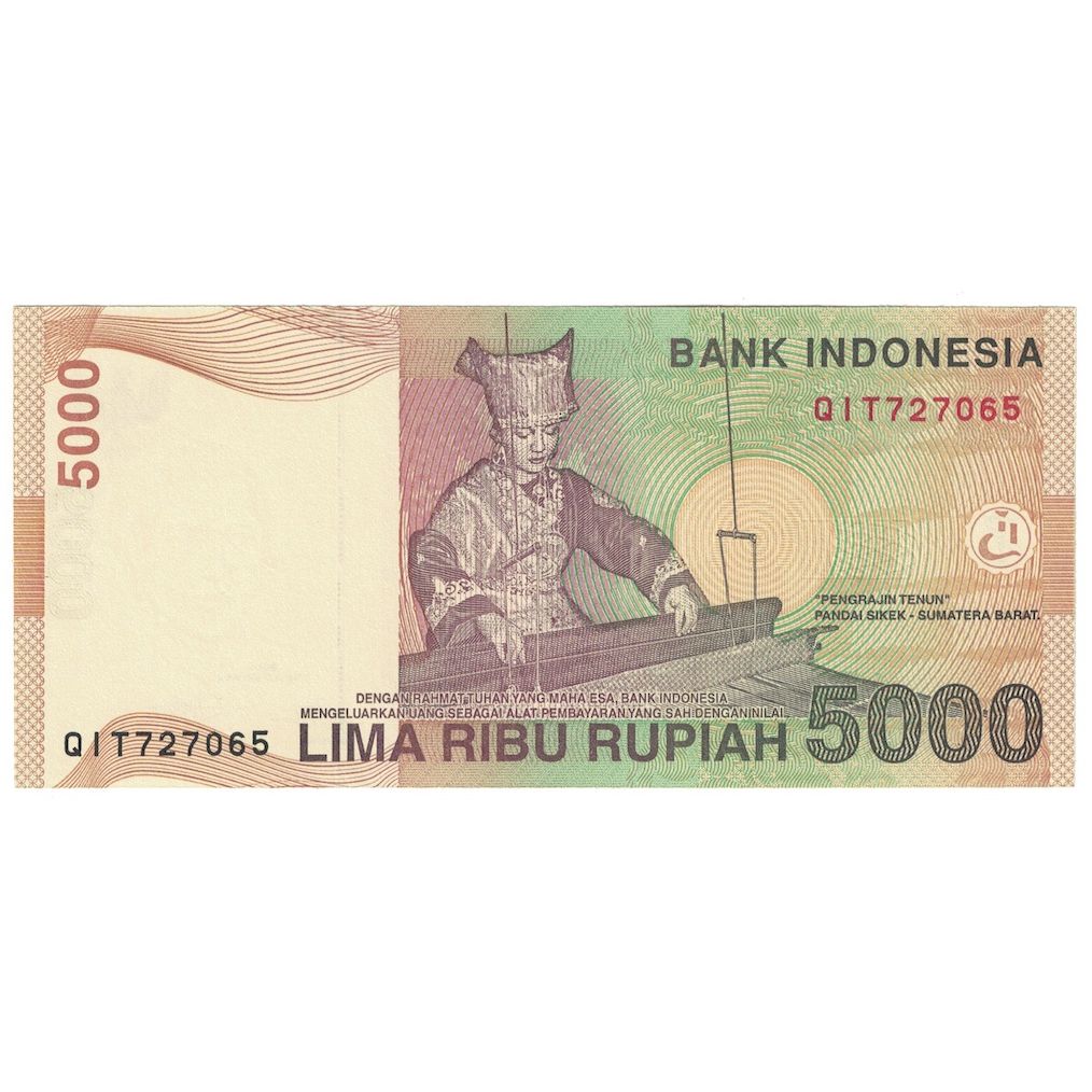 Banknot, Indonesia, 5000 Rupiah, 2014, UNC(65-70)