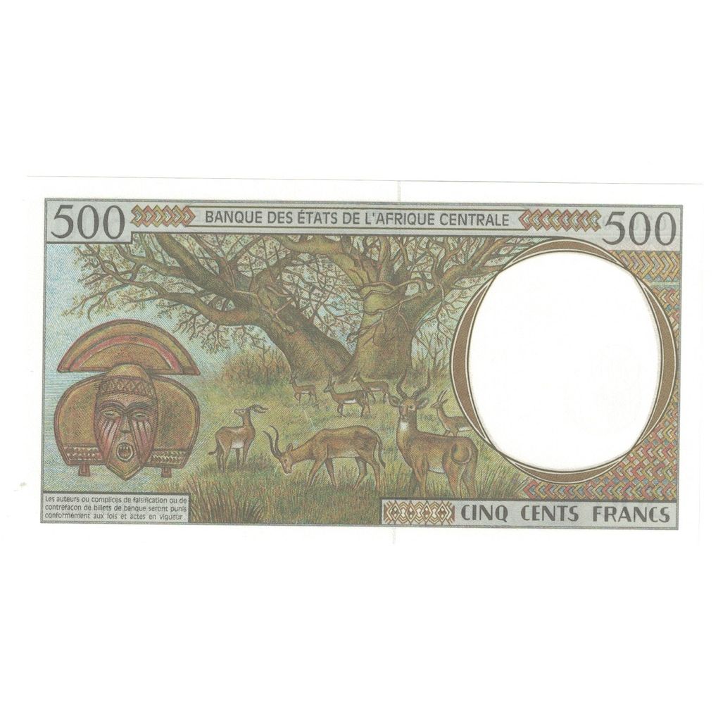 Banconote, Stati dell’Africa centrale, 500 Francs, 2002, KM:201Eh, FDS
