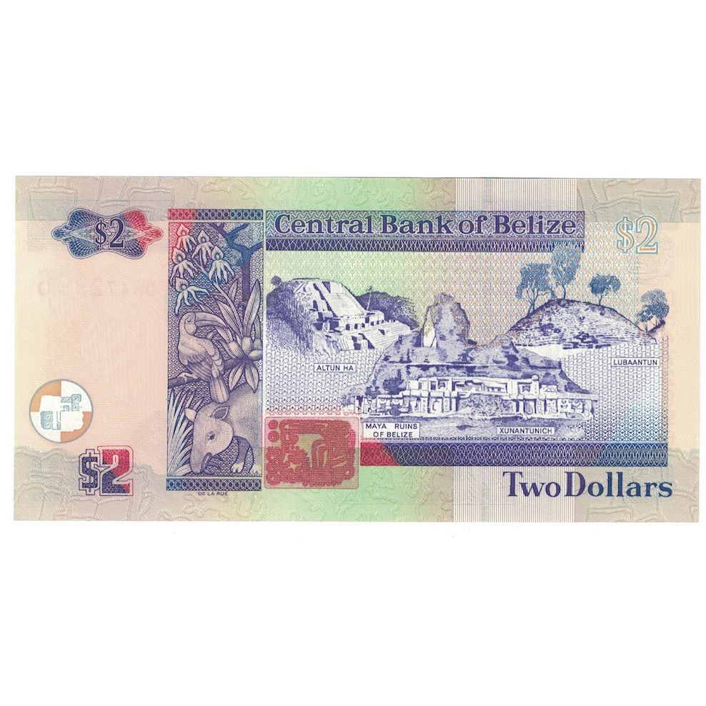 Banconote, Belize, 2 Dollars, 2007, 2007-09-01, KM:66c, FDS