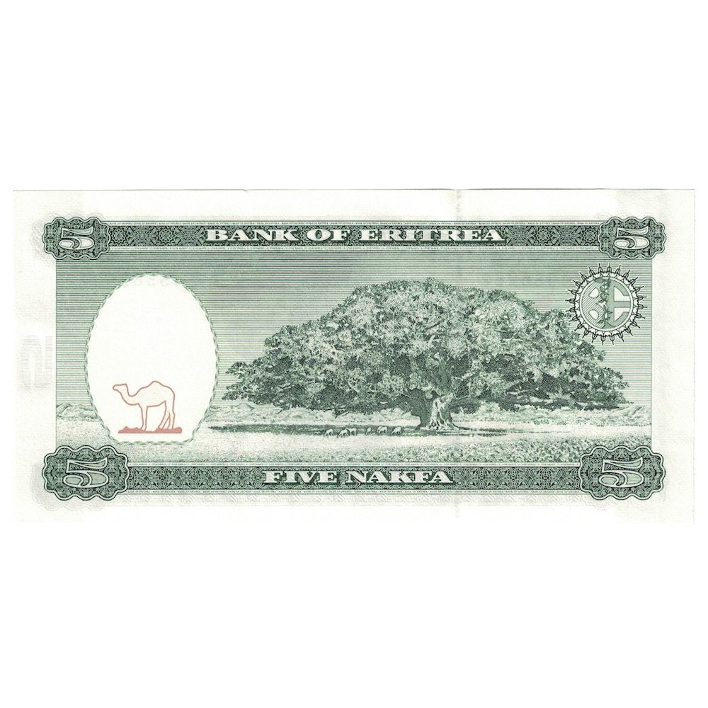 Banknote, Eritrea, 5 Nakfa, 1997, 1997-05-24, KM:2, UNC(65-70)