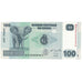 Geldschein, Congo Democratic Republic, 100 Francs, 1997, 2007-07-31, KM:98a, UNZ