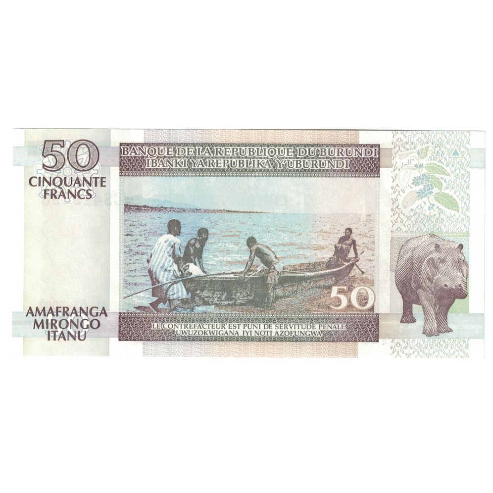 Billet, Burundi, 50 Francs, 2003, 2003-07-01, KM:36d, NEUF