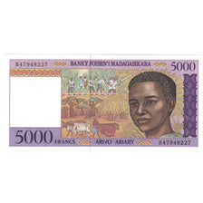Billet, Madagascar, 5000 Francs = 1000 Ariary, 1994-1995, Undated (1995)