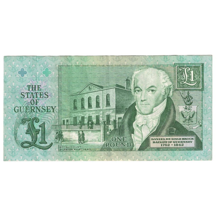 Banconote, Guernsey, 1 Pound, Undated (1991- ), KM:52c, BB