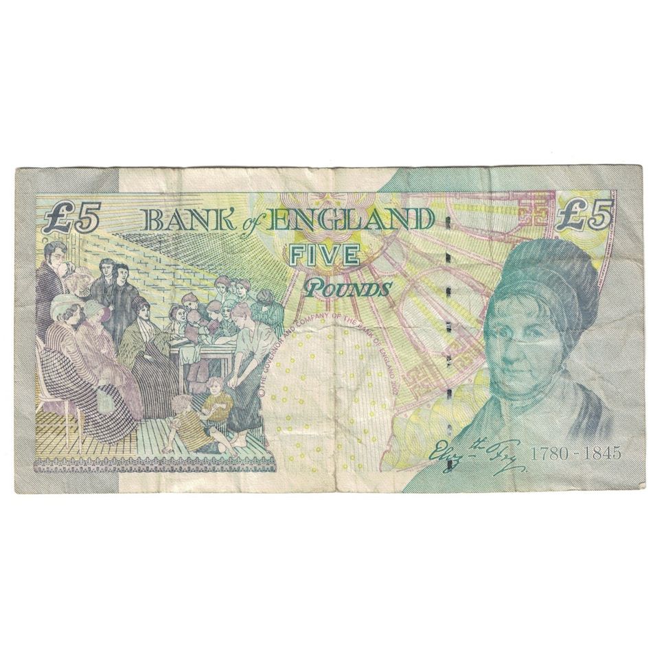 Banconote, Gran Bretagna, 5 Pounds, 2004, KM:391c, MB+