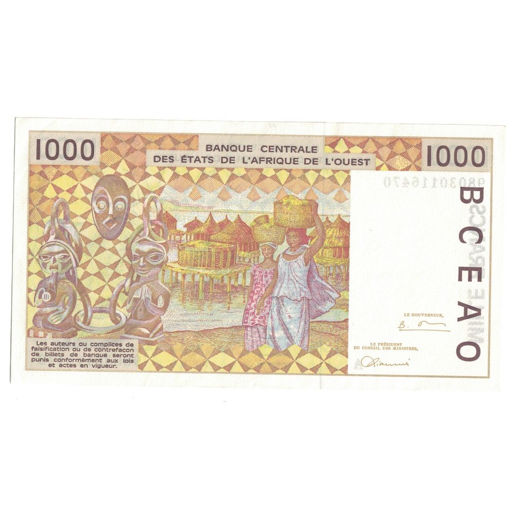 Banconote, Stati dell'Africa occidentale, 1000 Francs, 1998, KM:411Dh, SPL
