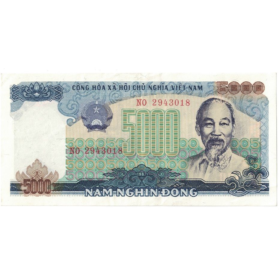 Banknote, Vietnam, 5000 D<ox>ng, 1987 (1989), KM:104a, UNC(64)