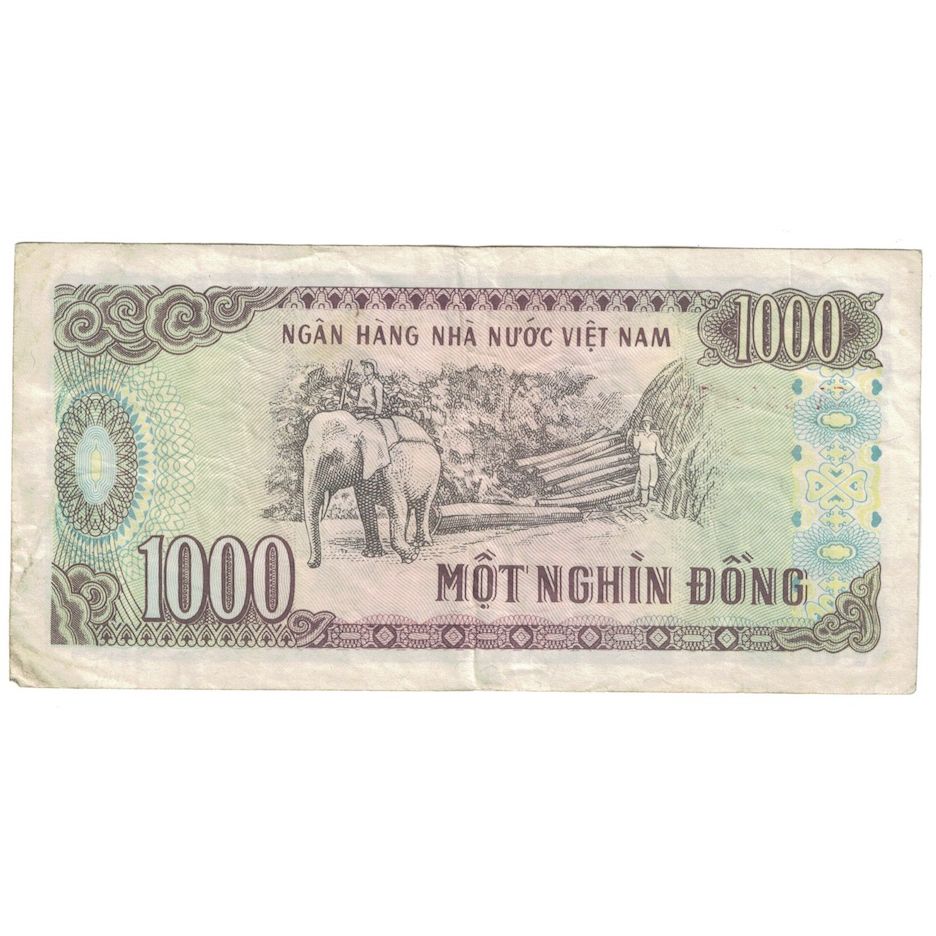 Billete, 1000 D<ox>ng, 1988, Vietnam, KM:106b, BC+
