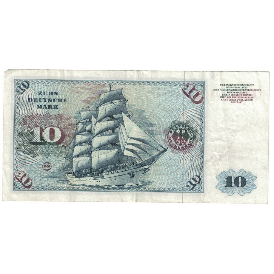 Banconote, GERMANIA - REPUBBLICA FEDERALE, 10 Deutsche Mark, 1977, 1977-06-01