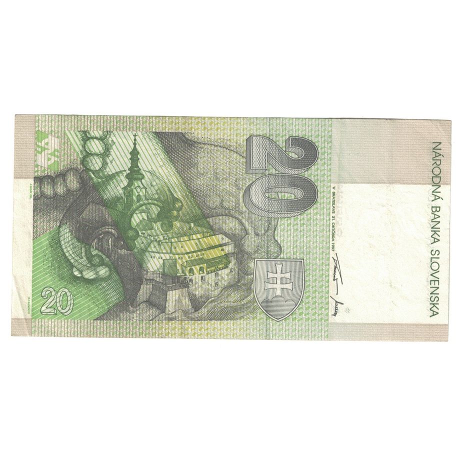 Banconote, Slovacchia, 20 Korun, 1997, 1997-10-31, KM:20d, MB
