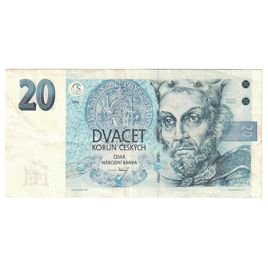 Banconote, Repubblica Ceca, 20 Korun, 1994, KM:10a, SPL-