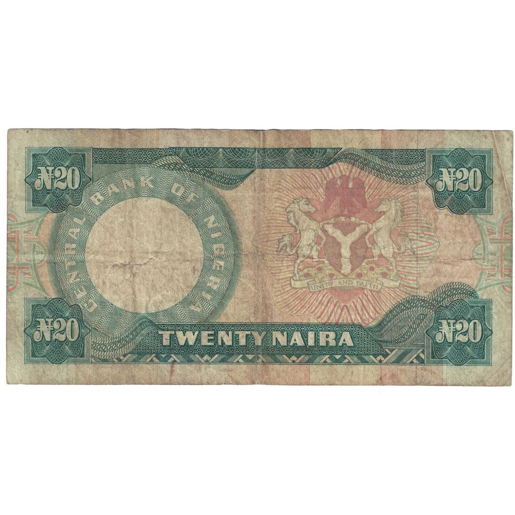 Geldschein, Nigeria, 20 Naira, Undated (1984- ), 2001-2005, KM:26b, SGE