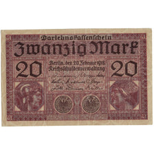 Billet, Allemagne, 20 Mark, 1918, 1918-02-20, KM:57, B+