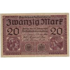Geldschein, Deutschland, 20 Mark, 1918, 1918-02-20, KM:57, SGE+