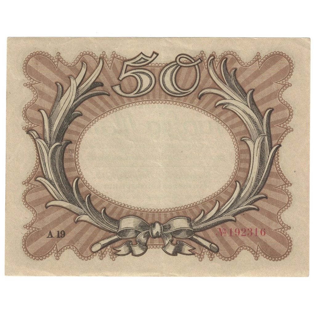 Banknote, Germany, 50 Mark, 1918, 1918-11-30, KM:65, AU(55-58)