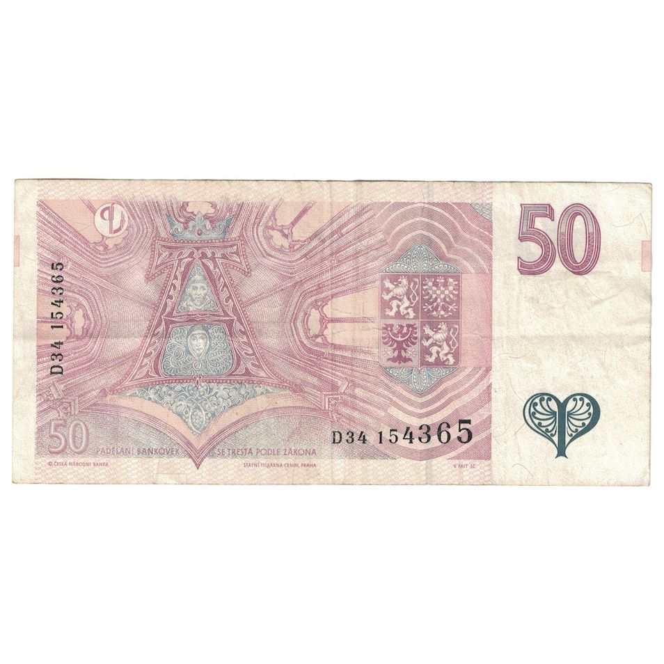 Banconote, Repubblica Ceca, 50 Korun, 1997, KM:17, B+