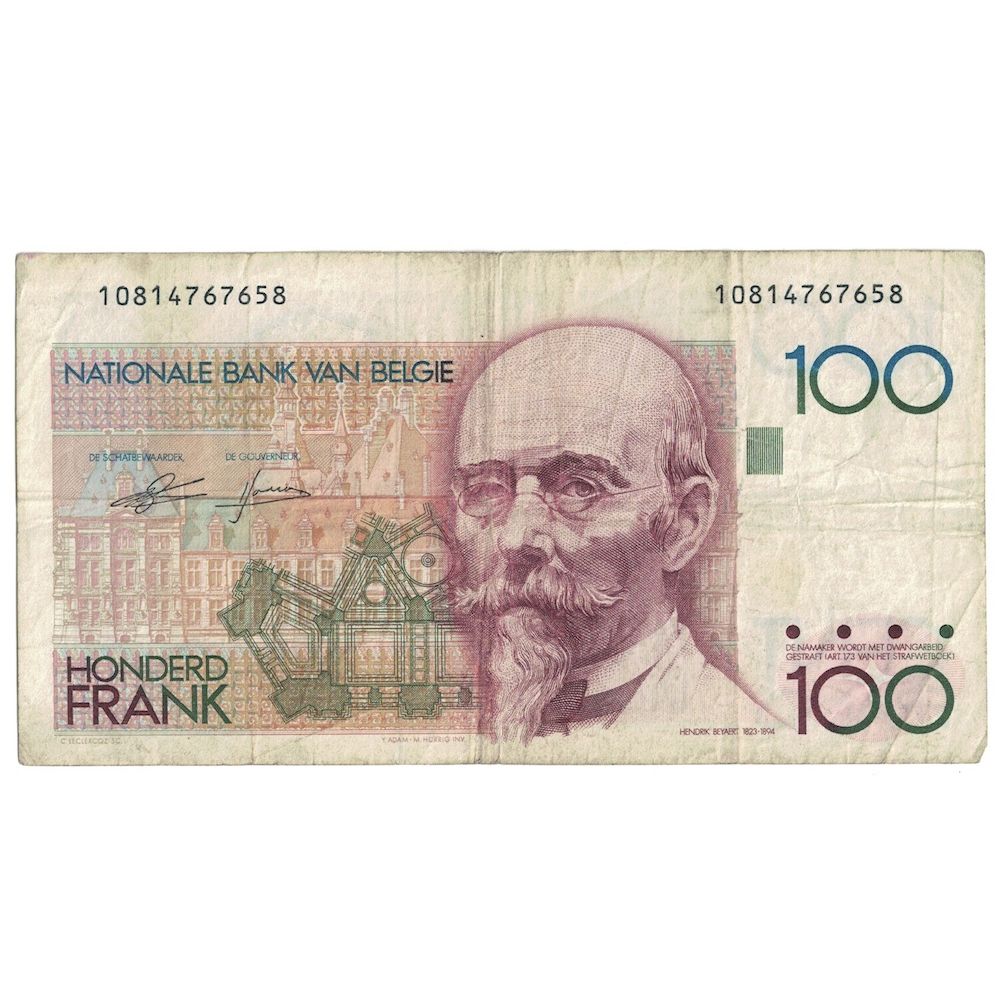 Banknote, Belgium, 100 Francs, 1982-1994, Undated (1982-1994), KM:142a, VG(8-10)