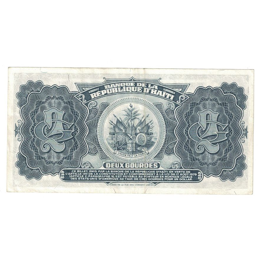 Geldschein, Haiti, 2 Gourdes, 1979, KM:245a, VZ