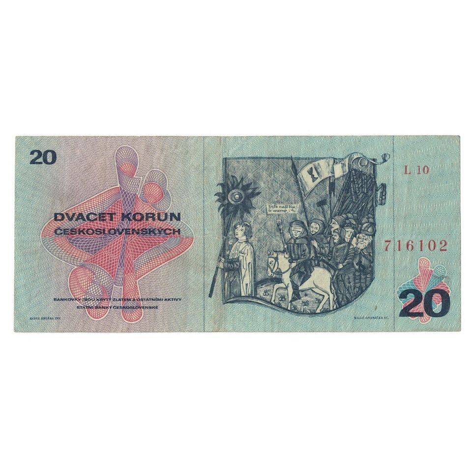 Banknote, Czechoslovakia, 20 Korun, 1970, KM:92, EF(40-45)