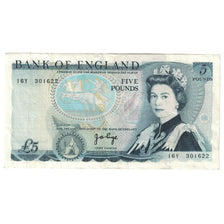 Nota, Grã-Bretanha, 5 Pounds, Undated (1971-91), KM:378a, EF(40-45)