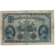 Banknot, Niemcy, 5 Mark, 1914, 1914-08-05, KM:47b, VG(8-10)