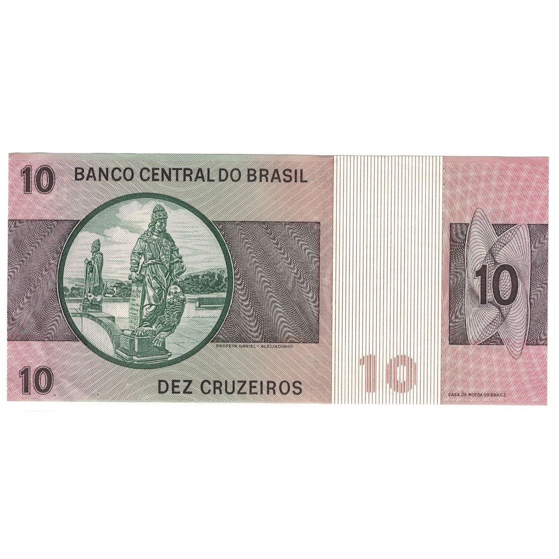 Biljet, Brazilië, 10 Cruzeiros, 1974, KM:193b, TTB+