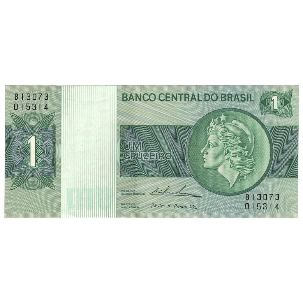 Biljet, Brazilië, 1 Cruzeiro, 1975, KM:191Ab, TTB+