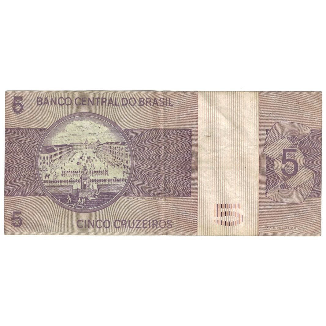 Nota, Brasil, 5 Cruzeiros, UNDATED (1970-80), KM:192b, F(12-15)