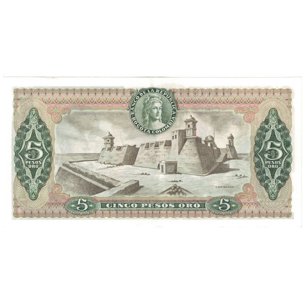 Billet, Colombie, 5 Pesos Oro, 1978, 1978-10-01, KM:406f, TTB