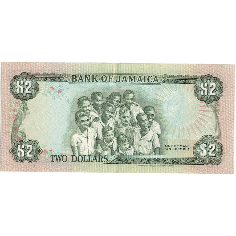 Banknot, Jamaica, 2 Dollars, 1987, 1987-02-01, KM:69b, AU(55-58)
