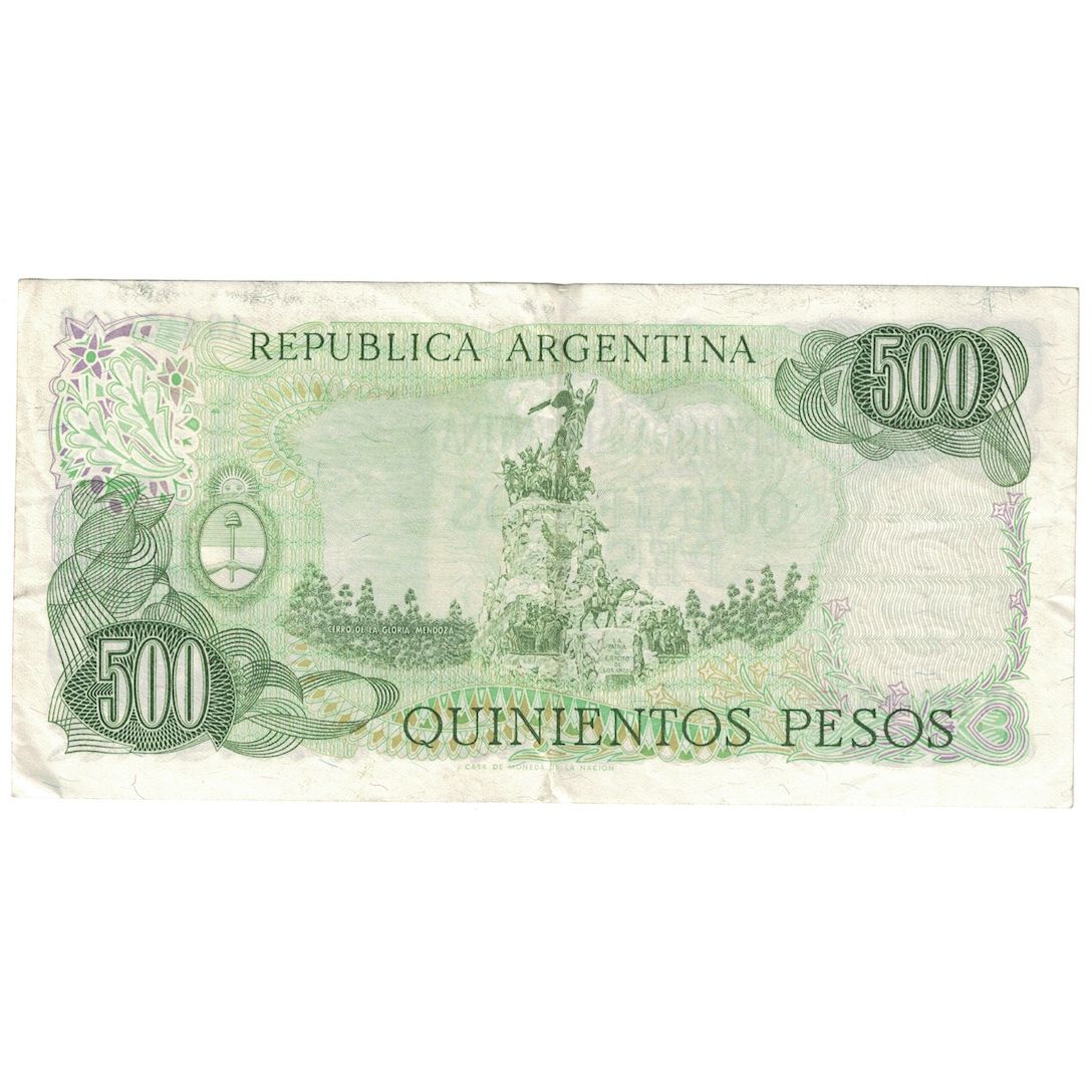 Billete, 500 Pesos, Undated (1974-75), Argentina, KM:298b, BC
