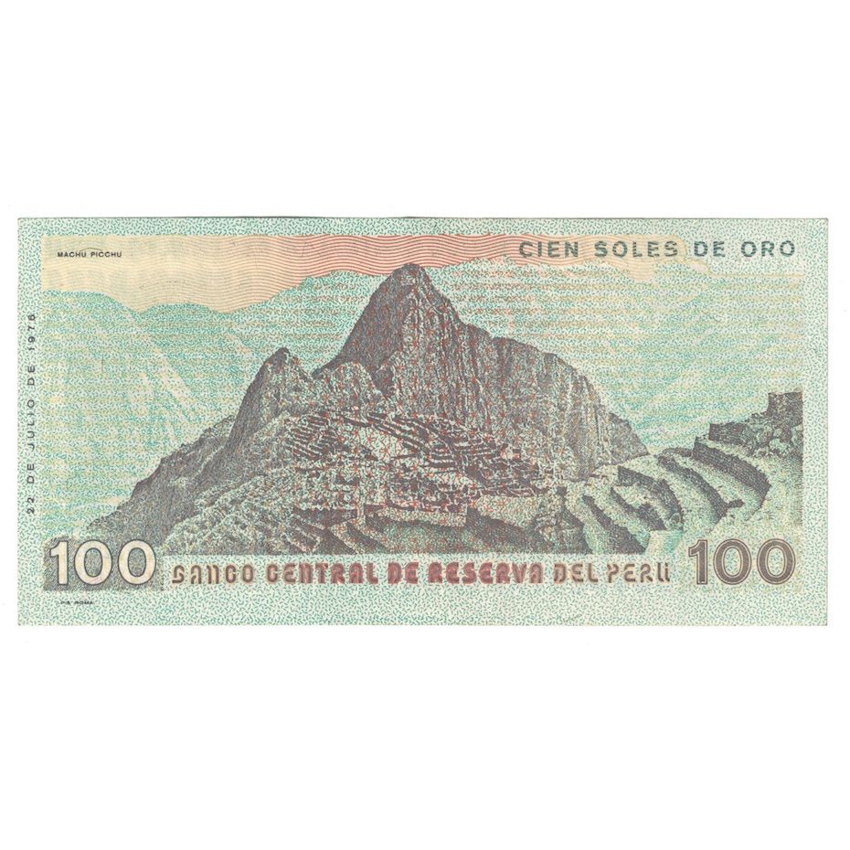 Geldschein, Peru, 100 Soles De Oro, 1976, 1976-07-22, KM:114, VZ+