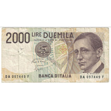 Banknote, Italy, 2000 Lire, D.1990, KM:115, VG(8-10)