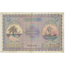 Billet, Maldives, 5 Rupees, 1960, 1960-06-04, KM:4b, B+