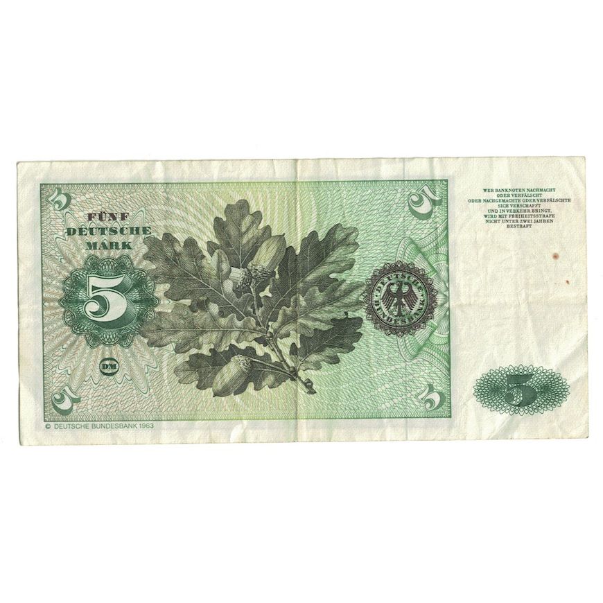 Nota, ALEMANHA - REPÚBLICA FEDERAL, 5 Deutsche Mark, 1980, 1980-01-02, KM:30b