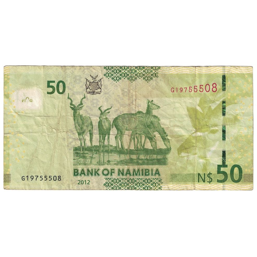 Billete, 50 Namibia dollars, 2012, Namibia, KM:13, RC+