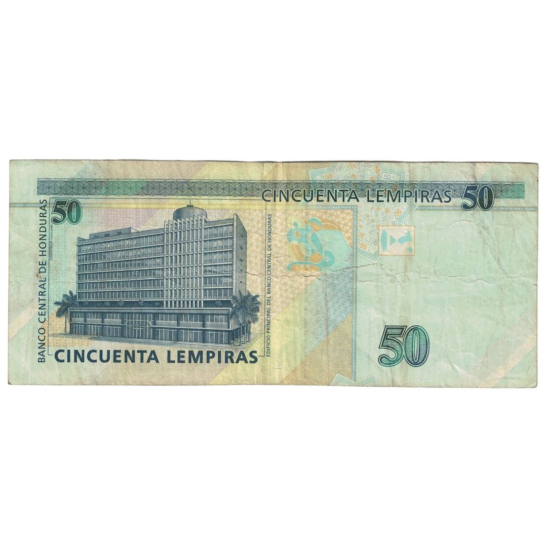 Banconote, Honduras, 50 Lempiras, 2014, 2014-06-12, B+