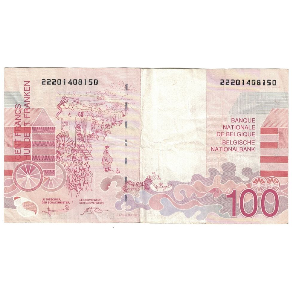 Geldschein, Belgien, 100 Francs, Undated (1995-2001), KM:147, S+