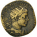 Elagabalus, Dupondius, VF(30-35), Copper, Cohen #213, 9.20