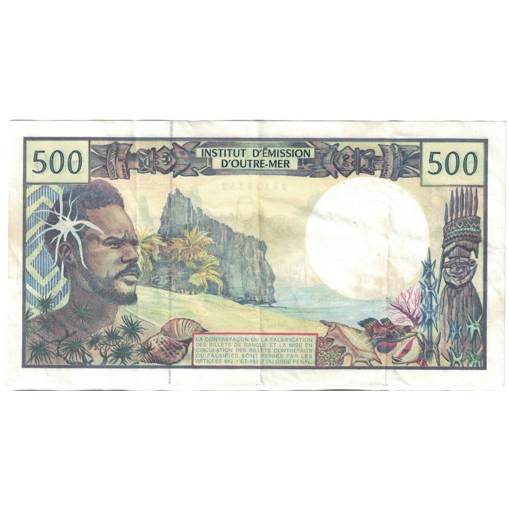 Billet, French Pacific Territories, 500 Francs, 1992, Undated (1992), KM:1b, TTB