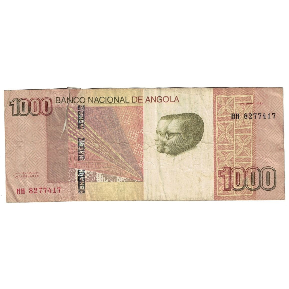 Biljet, Angola, 500 Kwanzas, 2012, 2012-10, KM:155, B