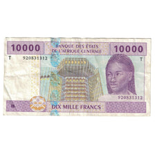 Banknote, Central African States, 10,000 Francs, 2002, KM:410A, F(12-15)