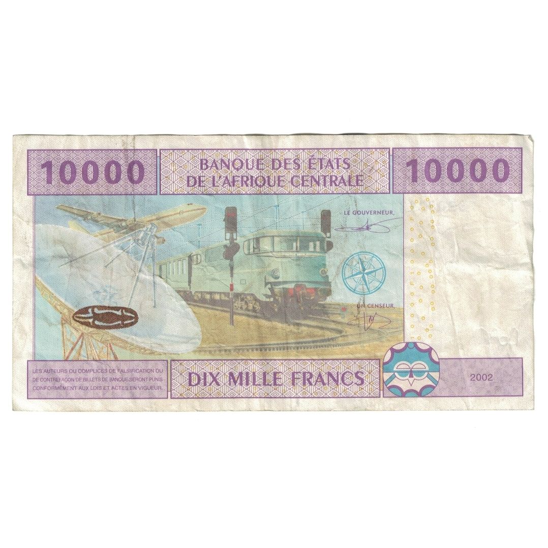 Billet, États de l'Afrique centrale, 10,000 Francs, 2002, KM:410A, B+