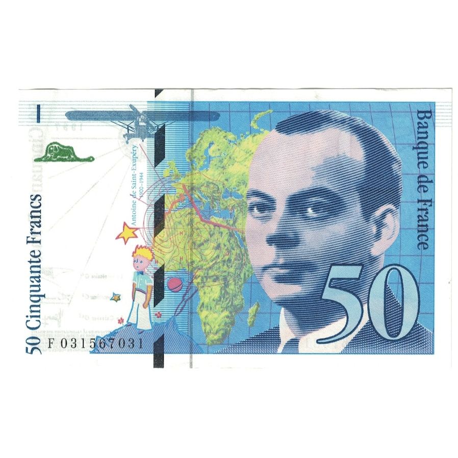 França, 50 Francs, St Exupéry, 1997, UNC(63), Fayette:73.4, KM:157Ad