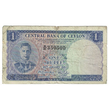 Geldschein, Ceylon, 1 Rupee, 1951, 1951-01-20, KM:47, SGE