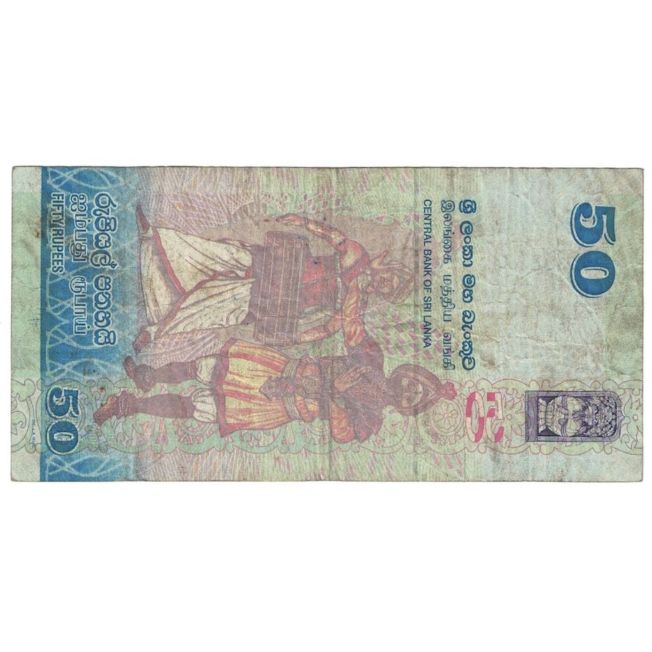 Banconote, Sri Lanka, 50 Rupees, 2010, 2010-01-01, KM:124a, B+