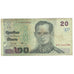 Banconote, Thailandia, 20 Baht, Undated (2003), KM:109, B+