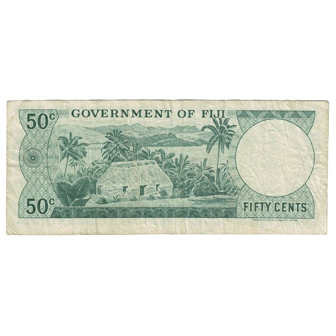 Billet, Fiji, 50 Cents, undated (1969), KM:58a, B+