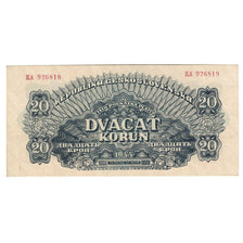 Biljet, Tsjecho-Slowakije, 20 Korun, 1944, KM:47a, SUP