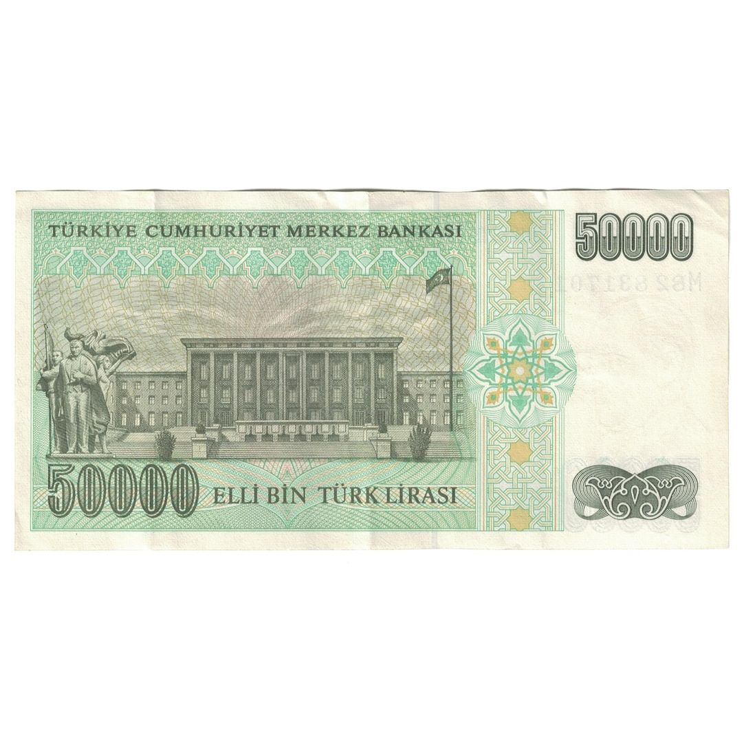 Geldschein, Türkei, 50,000 Lira, 1995, KM:204, VZ+